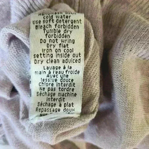 Zadig & Voltaire 100% Linen Longsleeve V Neck Shirt | Pale Pink Designer Top - Picture 7 of 7